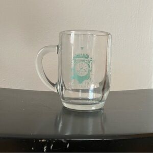 Clear Glass Mug with Green Design - THE WALNUT ROOM - Chicago